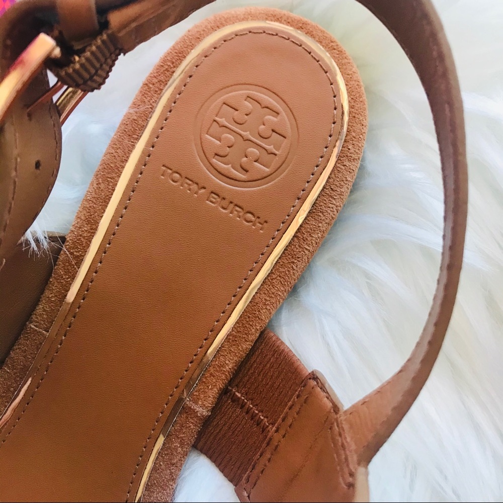 NEW TORY BURCH METAL MILLER LEATHER SANDALS - Picture 11 of 12